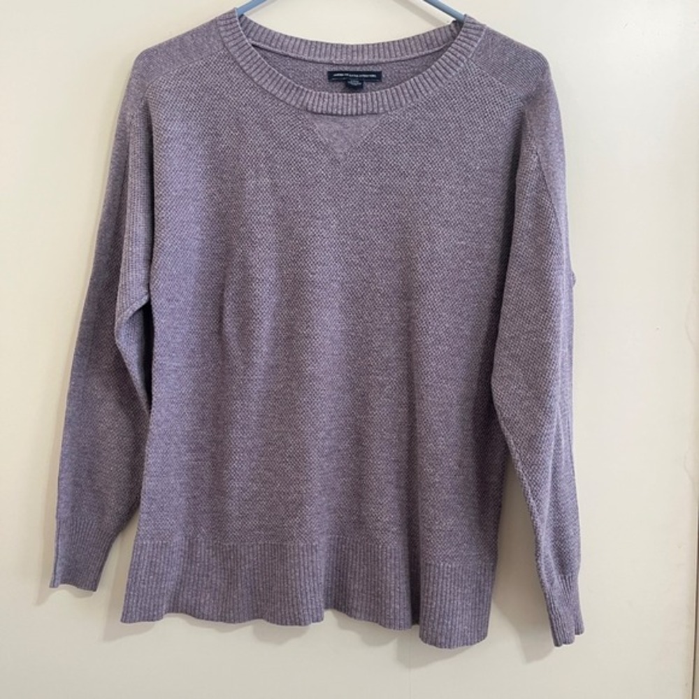 American Eagle Women Knit Sweater Small Soft Cozy Classic Crewneck Basic‎ Preppy